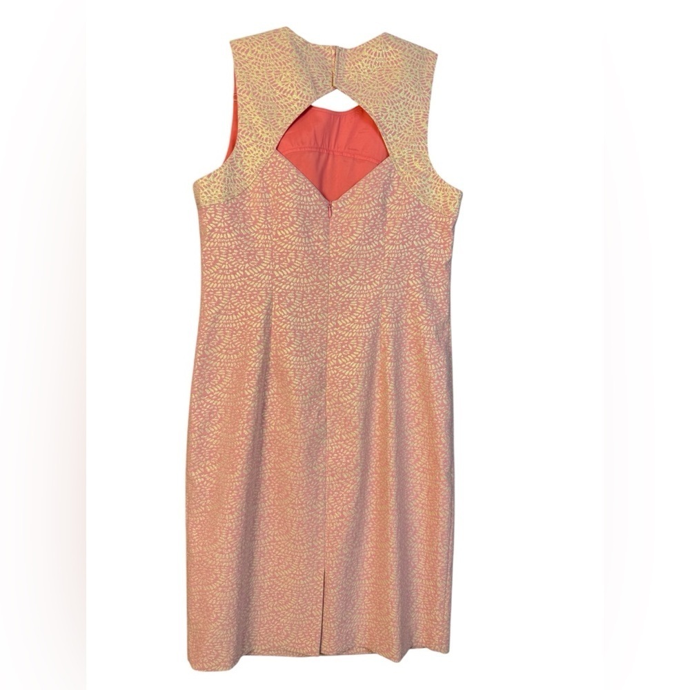 Trina Turk elegant pink and gold sleeveless dress size 6 - Picture 3 of 9